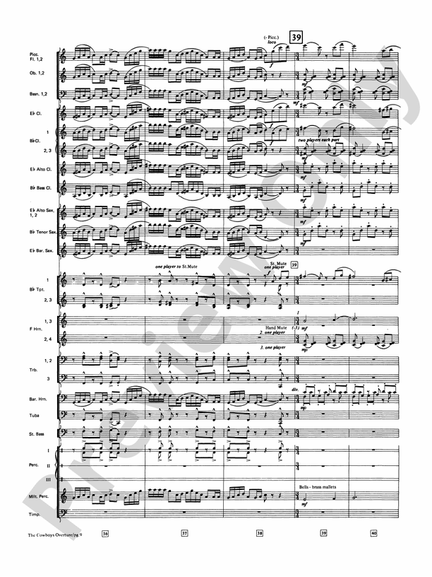 The Cowboys (Grade 4) - Concert Band Conductor Score & Parts (Digital Download)