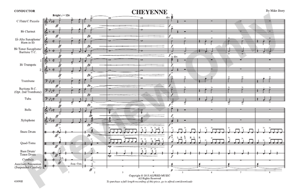 Cheyenne – Marching Band Conductor Score & Parts (Digital Download)