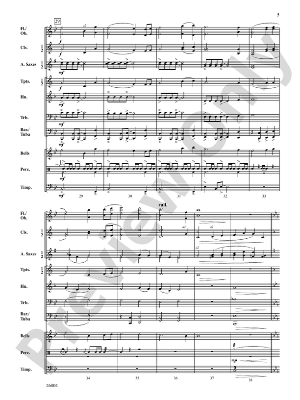 Sugar Creek Overture - Concert Band Conductor Score & Parts (Digital Download)