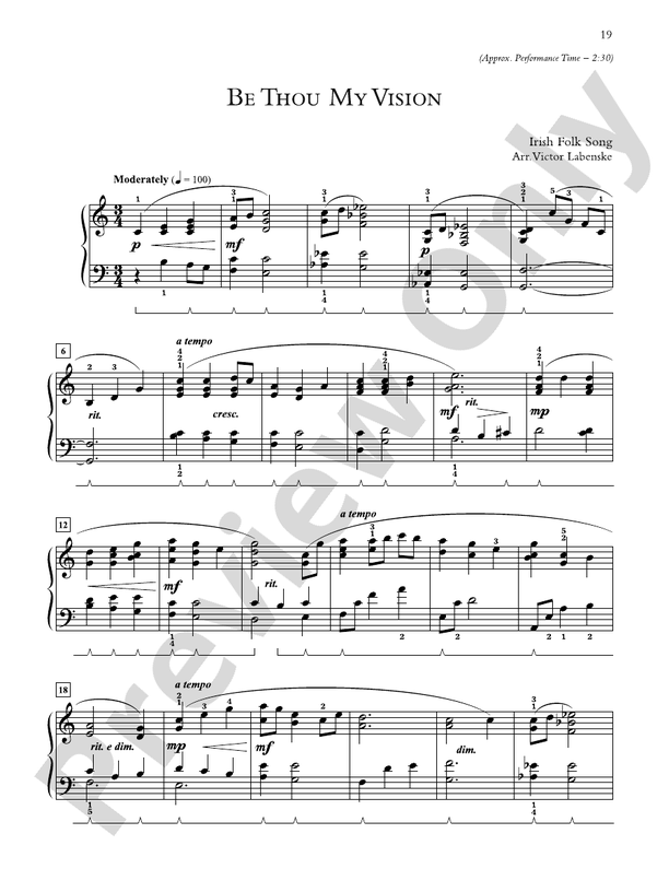 Be Thou My Vision - Piano Solo (Digital Download)