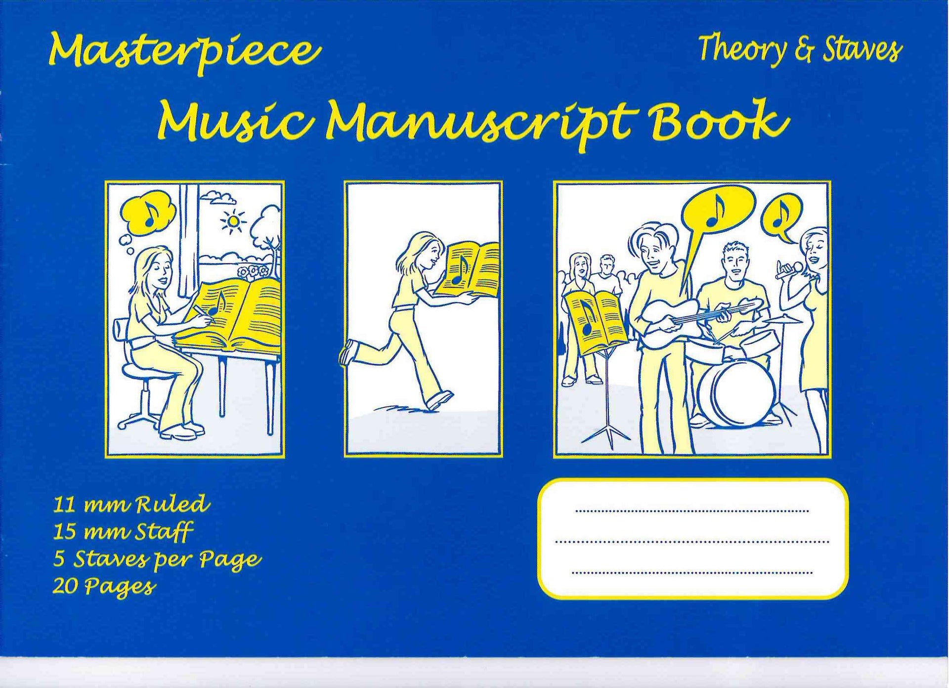 Masterpiece Music Manuscript Book - Music & Writing Book Masterpiece MMMB