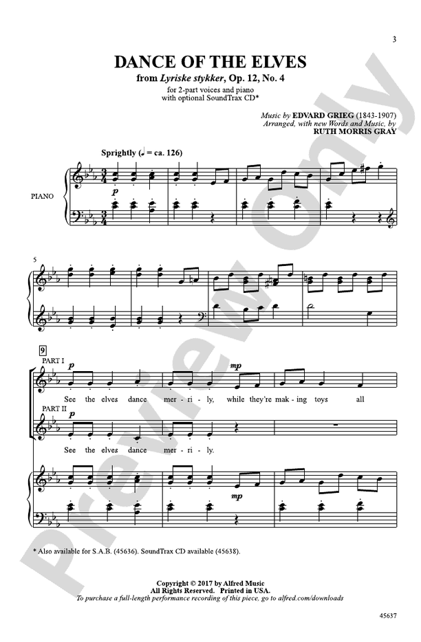 Dance of the Elves – 2-Part Choral Octavo (Digital Download)