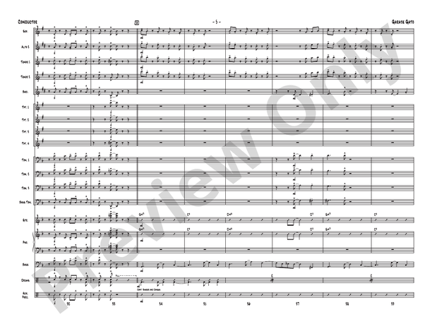 Garaje Gato (Grade 6) - Jazz Ensemble Conductor Score & Parts (Digital Download)