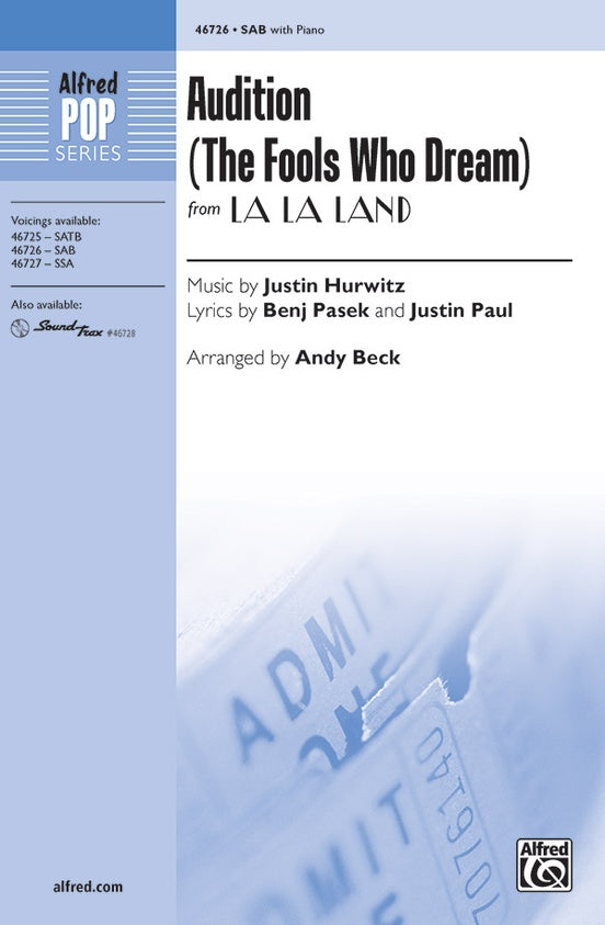 Audition (The Fools Who Dream) – SAB Choral Octavo (Digital Download)