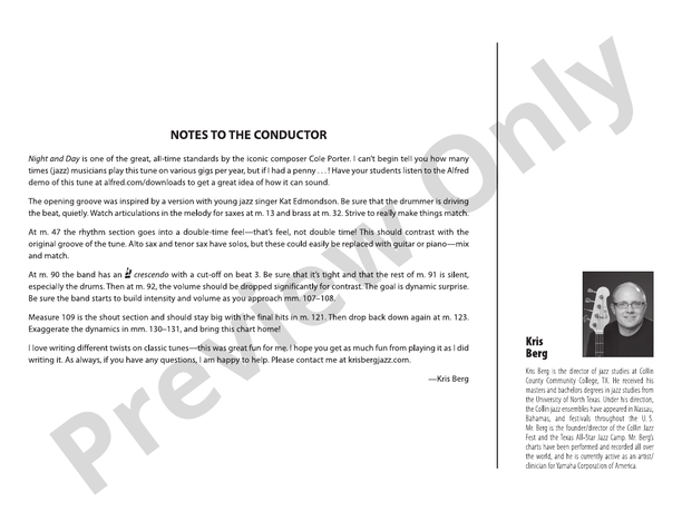 Night and Day (Jazz Band Series) – Jazz Ensemble Conductor Score & Parts (Digital Download)