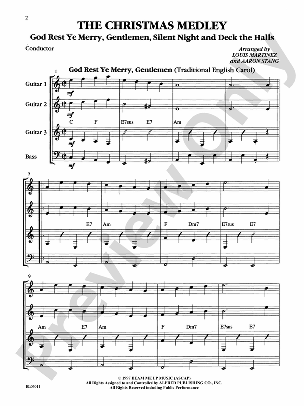 21st Century Guitar Ensemble Series: Christmas Medley - Guitar (Digital Download)