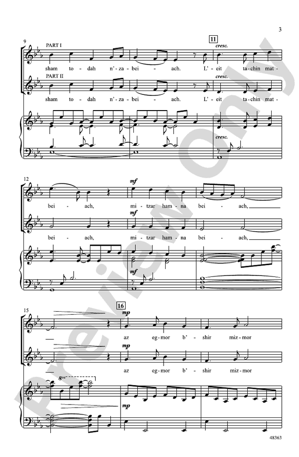 Maoz Tzur – 2-Part Choral Octavo (Digital Download)
