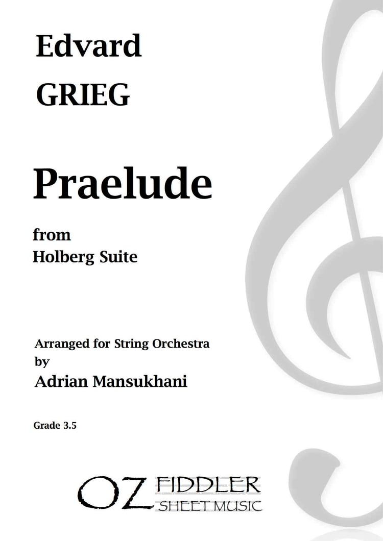 Grieg - Praelude, from Holberg Suite - Arr. Adrian Mansukhani - String Orchestra (Digital Download)